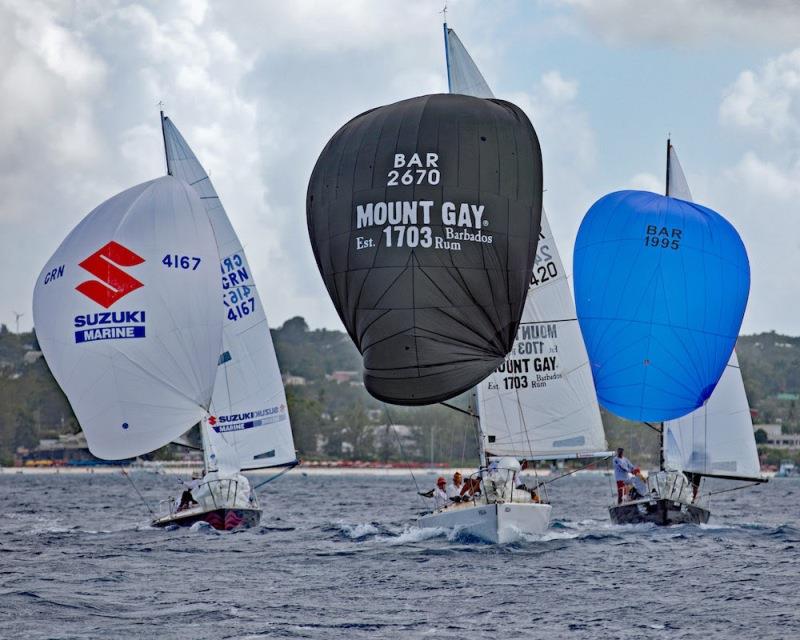 Coastal Racing takes place over the first few days - Barbados Sailing Week photo copyright Peter Marshall taken at Barbados Cruising Club and featuring the J/24 class