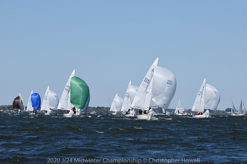 Day 2 - 2020 J/24 Midwinter Championship photo copyright Christopher Howell taken at Eau Gallie Yacht Club and featuring the J/24 class