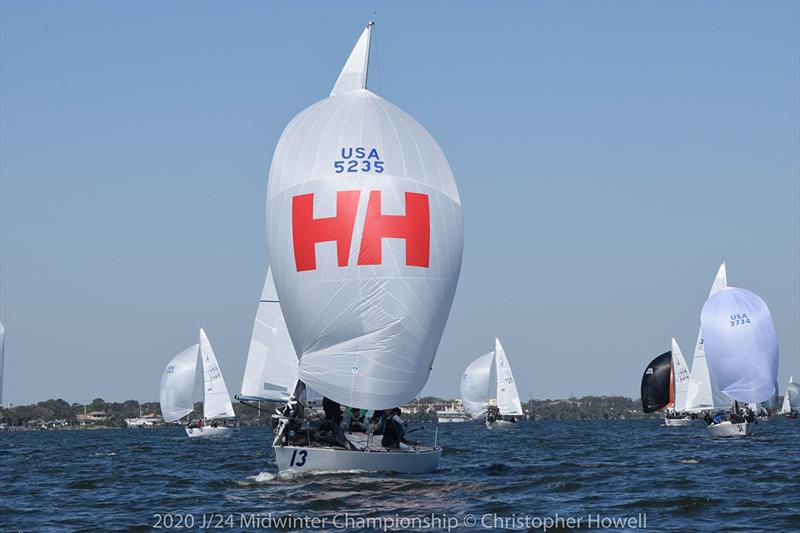 Final Day - 2020 J/24 Midwinter Championship photo copyright Christopher Howell taken at Eau Gallie Yacht Club and featuring the J/24 class