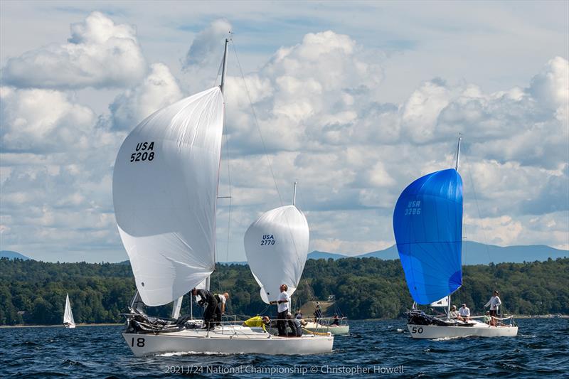 2021 J/24 US National Championship - Day 2 photo copyright Christopher Howell taken at Malletts Bay Boat Club and featuring the J/24 class