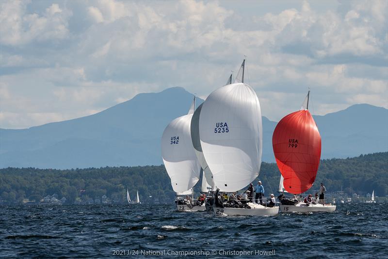 2021 J/24 US National Championship - Day 2 photo copyright Christopher Howell taken at Malletts Bay Boat Club and featuring the J/24 class