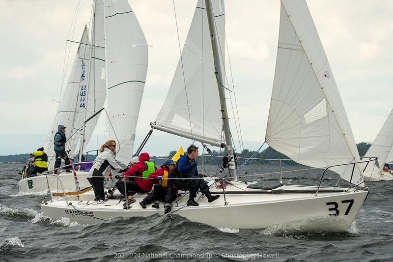 2021 J/24 US National Championship - Final Day photo copyright Christopher Howell taken at Malletts Bay Boat Club and featuring the J/24 class