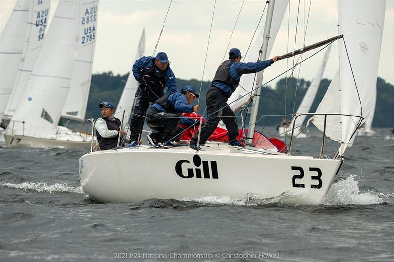 2021 J/24 US National Championship - Final Day photo copyright Christopher Howell taken at Malletts Bay Boat Club and featuring the J/24 class