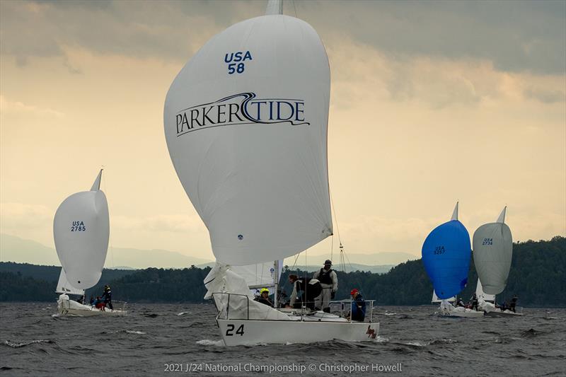 2021 J/24 US National Championship - Final Day photo copyright Christopher Howell taken at Malletts Bay Boat Club and featuring the J/24 class