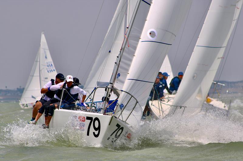 2022 J24 World Championship - Day 3 photo copyright Emily Stokes taken at Corpus Christi Yacht Club and featuring the J/24 class