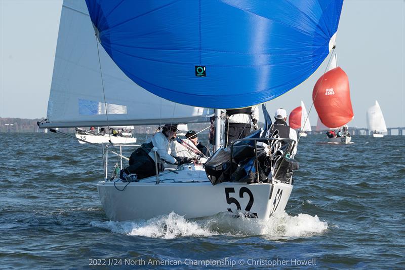 2022 J/24 North American Championship - Day 2 photo copyright Christopher Howell taken at Severn Sailing Association and featuring the J/24 class