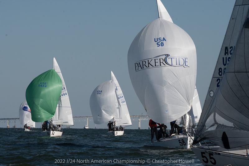 2022 J/24 North American Championship - Day 2 photo copyright Christopher Howell taken at Severn Sailing Association and featuring the J/24 class