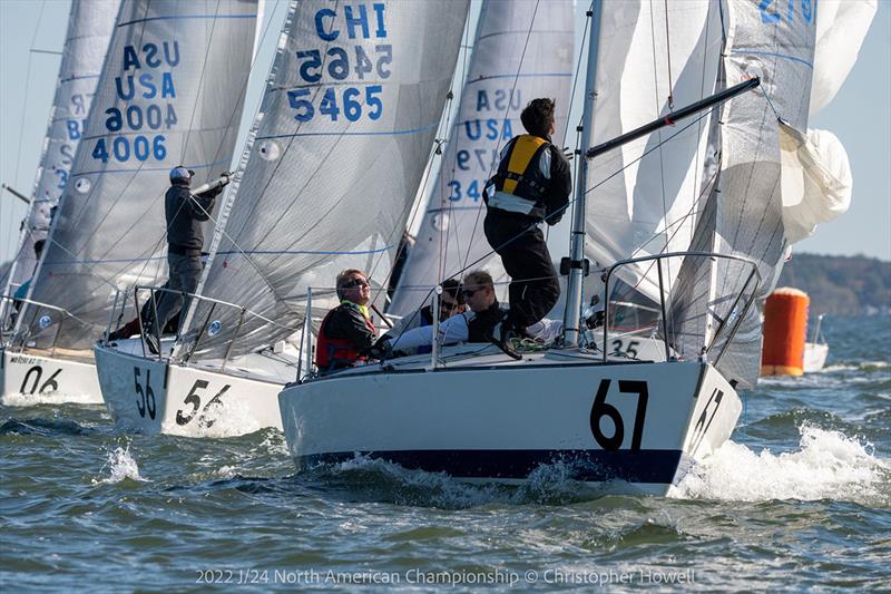 2022 J/24 North American Championship - Day 2 photo copyright Christopher Howell taken at Severn Sailing Association and featuring the J/24 class