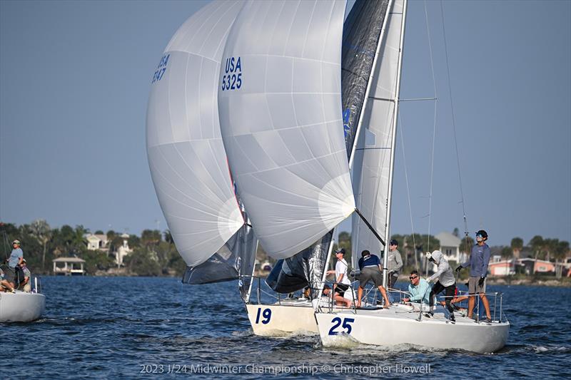 2023 J/24 Midwinter Championship - Day 2 photo copyright Christopher Howell taken at Eau Gallie Yacht Club and featuring the J/24 class