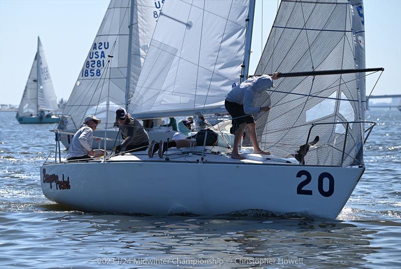 2023 J/24 Midwinter Championship - Final Day photo copyright Christopher Howell taken at Eau Gallie Yacht Club and featuring the J/24 class