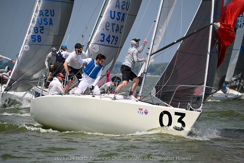 2023 J/24 North American Championship photo copyright Christopher Howell taken at Sandusky Sailing Club and featuring the J/24 class