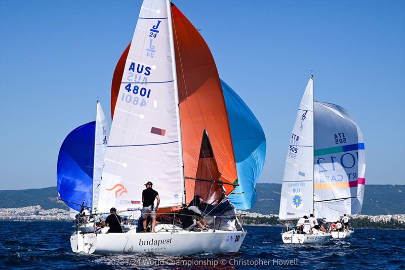 2023 J/24 World Championship - Day 2 photo copyright Christopher Howell taken at Nautical Club of Thessaloniki and featuring the J/24 class
