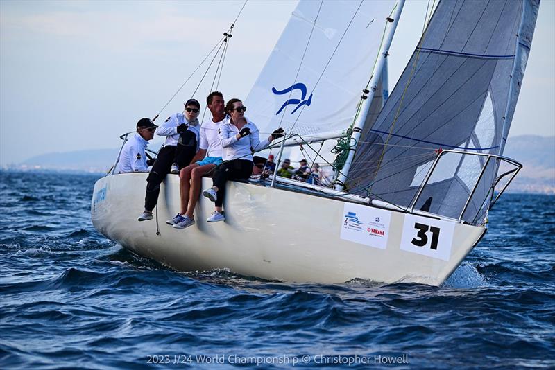 2023 J/24 World Championship - Day 3 photo copyright Christopher Howell taken at Nautical Club of Thessaloniki and featuring the J/24 class