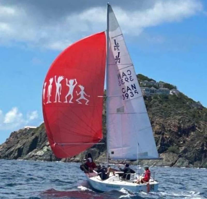 St. John's Mike Feierabend sailing Bravissimo photo copyright Mike Feierabend taken at St. Thomas Yacht Club and featuring the J/24 class