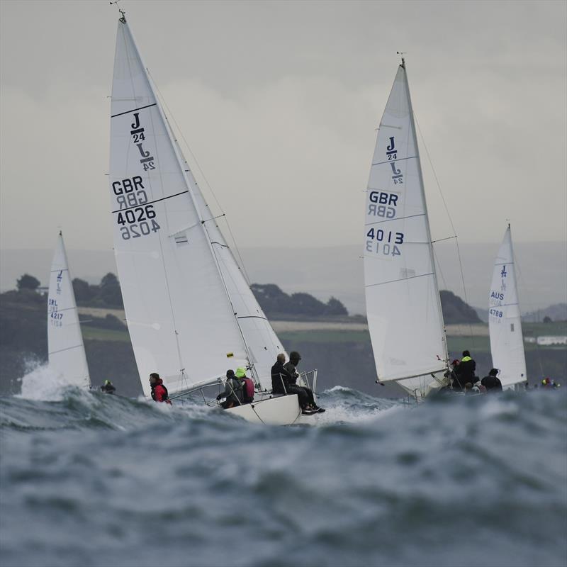 J/24 Worlds in Plymouth, UK - Day 1 photo copyright Joe Woodyear & Chambers film & media taken at Plym Yacht Club and featuring the J/24 class