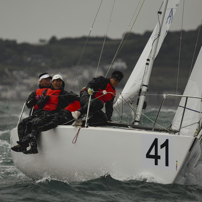 J/24 Worlds in Plymouth, UK - Day 1 photo copyright Joe Woodyear & Chambers film & media taken at Plym Yacht Club and featuring the J/24 class