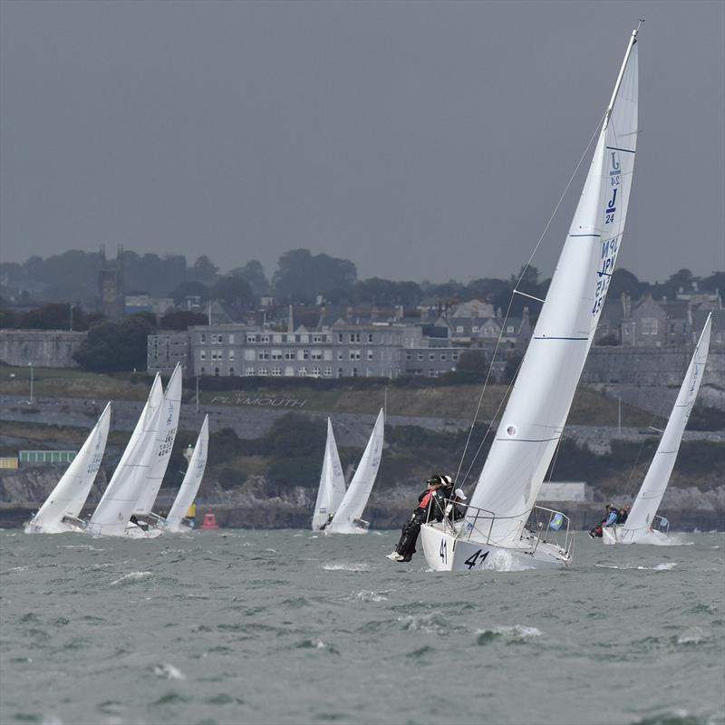J/24 Worlds in Plymouth, UK - Day 4 photo copyright Joe Woodyear & Chambers film & media taken at Plym Yacht Club and featuring the J/24 class