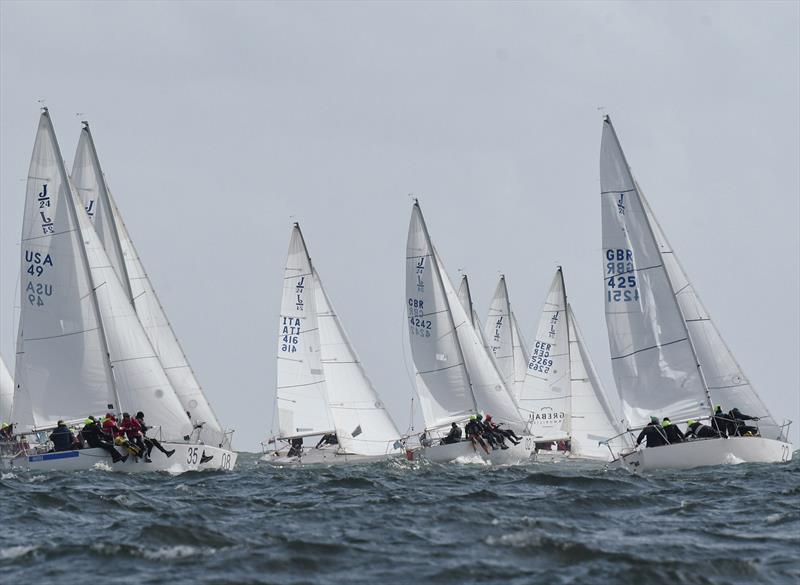 J/24 Worlds in Plymouth, UK - Day 4 photo copyright Joe Woodyear & Chambers film & media taken at Plym Yacht Club and featuring the J/24 class