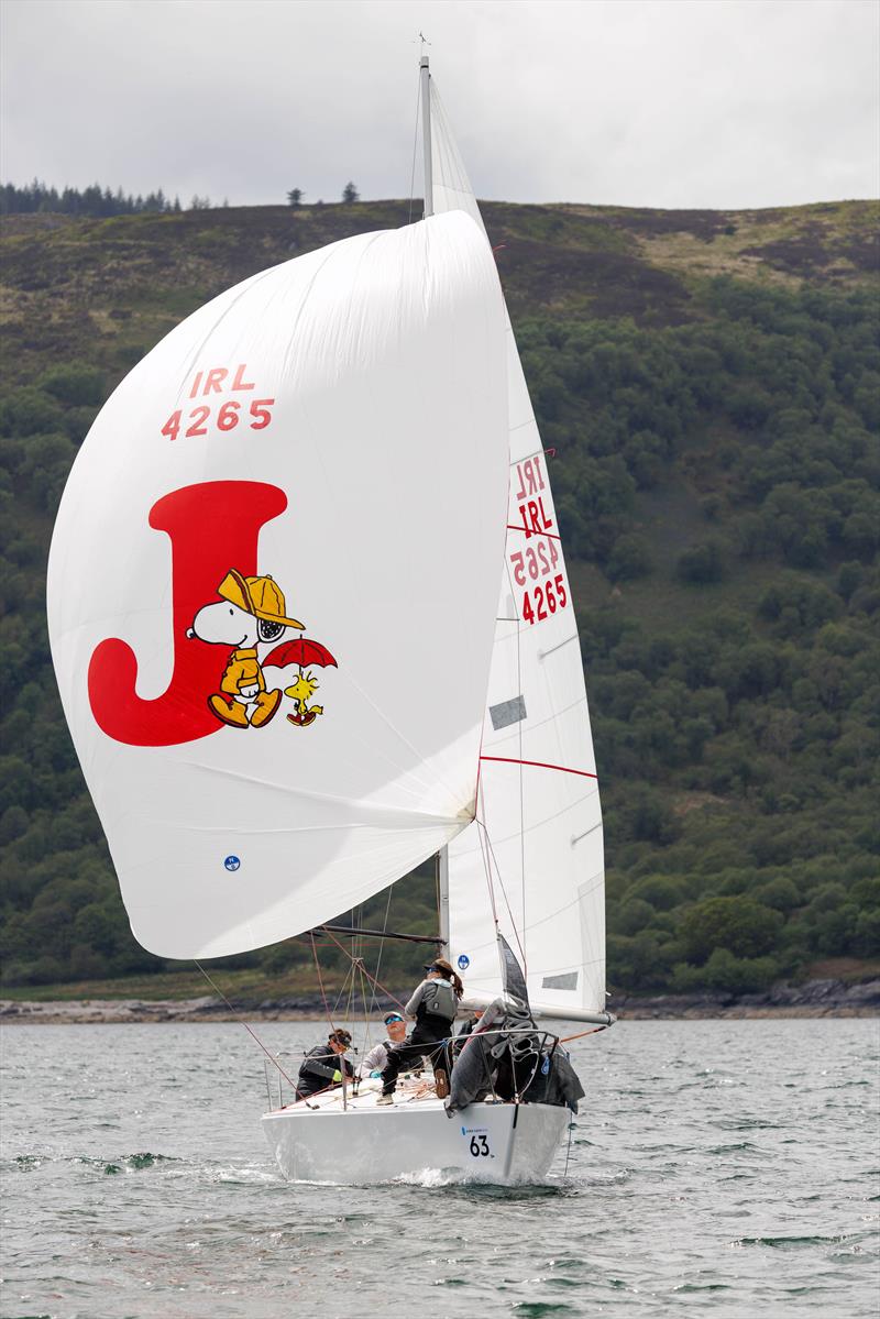 Snoopy's J on day 3 of Jura Scottish Series 2026 photo copyright Andrew Wallace Photography taken at Clyde Cruising Club and featuring the J/24 class
