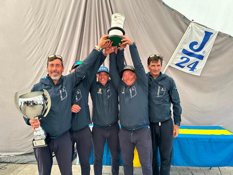 1st placed team in the J/24 Europeans 2026 at Trelleborg, Sweden - photo © Per Ravn Klausen