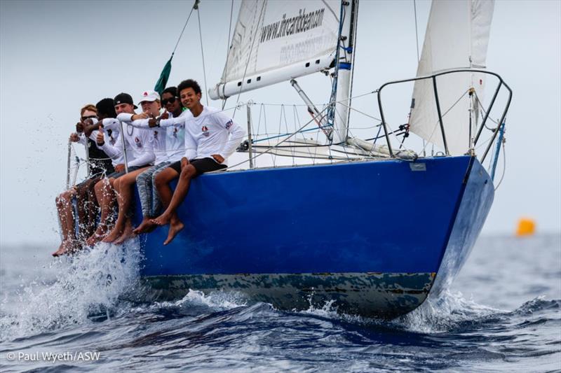 Carrack & Tyden Jones' J30 Absolute Properties (Blue Peter) - Antigua Sailing Week photo copyright Paul Wyeth / pwpictures.com taken at Antigua Yacht Club and featuring the J/30 class
