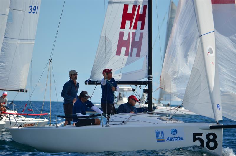 Tim Healy, John Mollicone, Gordon and Geoff Becker win the J/70