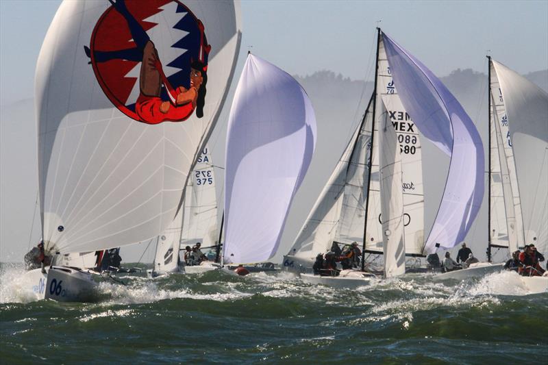 Alcatel J/70 Worlds in San Francisco day 1 photo copyright Chris Ray taken at St. Francis Yacht Club and featuring the J70 class