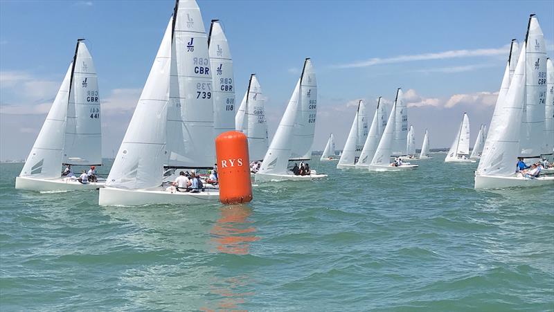 J/70 UK Nationals in Cowes day 3 photo copyright Louay Habib / Key Yachting taken at Royal Yacht Squadron and featuring the J70 class