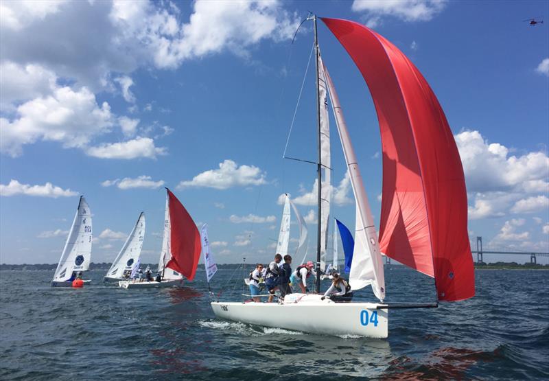 J/70 Youth Championship final day photo copyright Matthew Cohen / www.cohenphotography.com taken at Sail Newport and featuring the J70 class