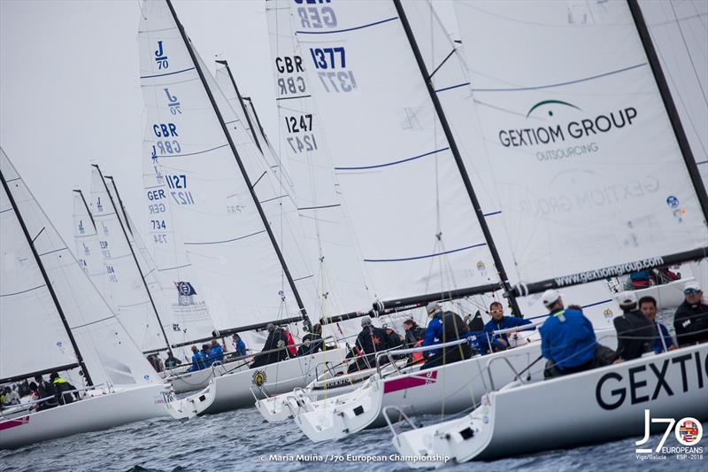 Over 70 teams from 15 countries start the 2018 J/70 European Championships today photo copyright Maria Muina / 2018 J70 European Championship taken at Real Club Náutico de Vigo and featuring the J70 class