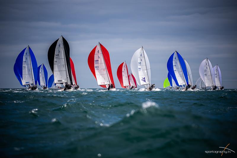 Darwin Escapes 2019 J/70 Worlds at Torbay day 2 photo copyright www.Sportography.tv taken at Royal Torbay Yacht Club and featuring the J70 class