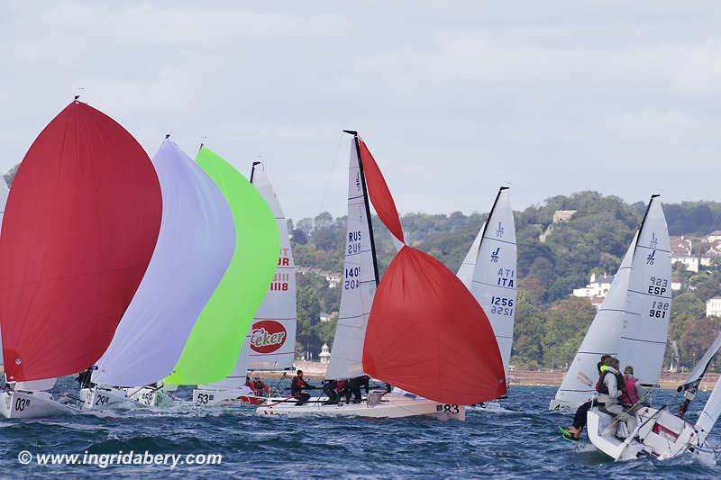 Darwin Escapes 2019 J/70 Worlds at Torbay day 3 photo copyright Ingrid Abery / www.ingridabery.com taken at Royal Torbay Yacht Club and featuring the J70 class