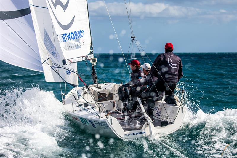 Carlo Alberini (ITA) Calvi Network on day 3 of the Darwin Escapes 2019 J/70 Worlds at Torbay photo copyright www.Sportography.tv taken at Royal Torbay Yacht Club and featuring the J70 class