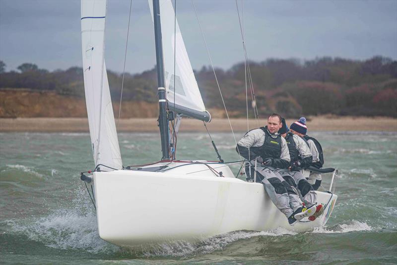 J70 Just4Play in the Combined Sportsboat class on day 1 of the Warsash Spring Series photo copyright Andrew Adams taken at Warsash Sailing Club and featuring the J70 class
