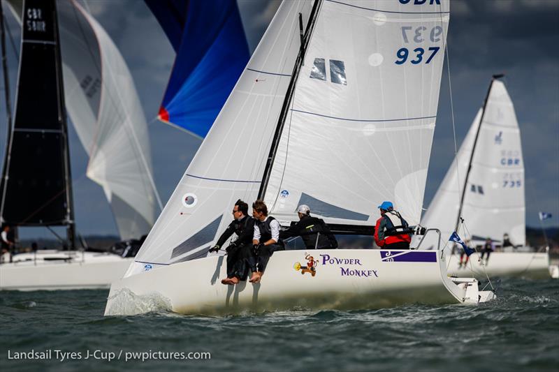 Ian Poynton's Powder Monkey winner of the Nipper Trophy at the 2020 Landsail Tyres J-Cup photo copyright Paul Wyeth / www.pwpictures.com taken at Royal Ocean Racing Club and featuring the J70 class