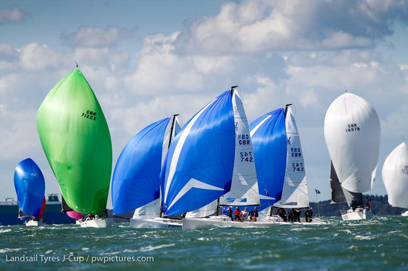 50 J Boats with over 200 crew enjoying great racing at the 2020 Landsail Tyres J-Cup photo copyright Paul Wyeth / www.pwpictures.com taken at Royal Ocean Racing Club and featuring the J70 class