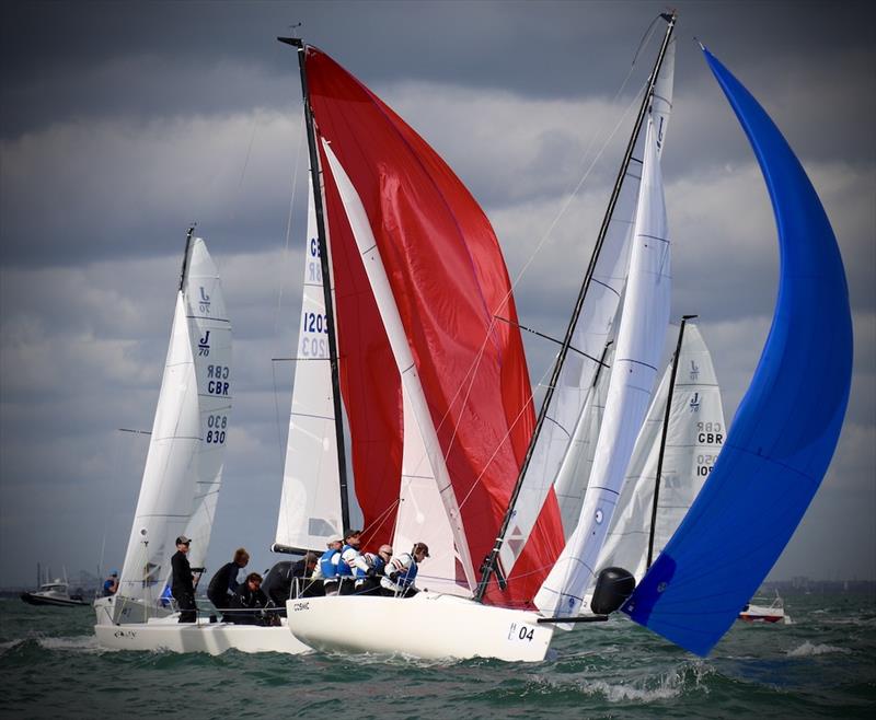 Bow 04 Patrick Liardet's J/70 Cosmic on day 2 of the 2020 J/70 UK National Championship - photo © Louay Habib