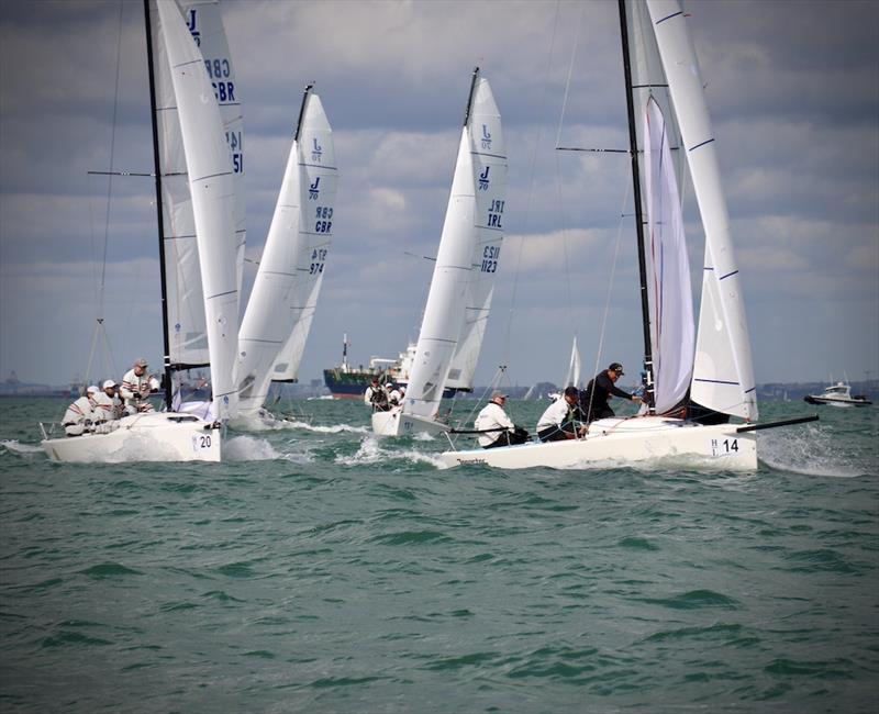 Bow 14 Graham Clapp's J/70 Jeepster on day 2 of the 2020 J/70 UK National Championship - photo © Louay Habib