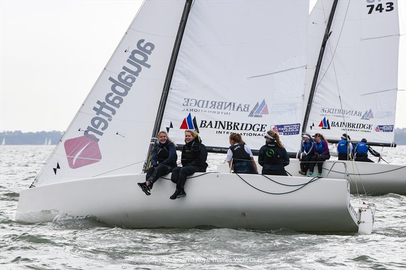 Sophia Harper, Perdy Light, Hariett Watkins, Zoe Depuy during the RTYC Women's Open J70 Championship  photo copyright James Tomlinson taken at Royal Thames Yacht Club and featuring the J70 class