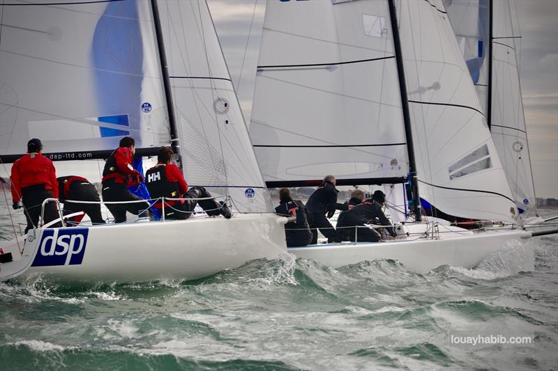 Doug Struth's DSP & Charles Thompson's Brutus in the J70 class during the HRSC One Design Championships - photo © Louay Habib / www.louayhabib.com