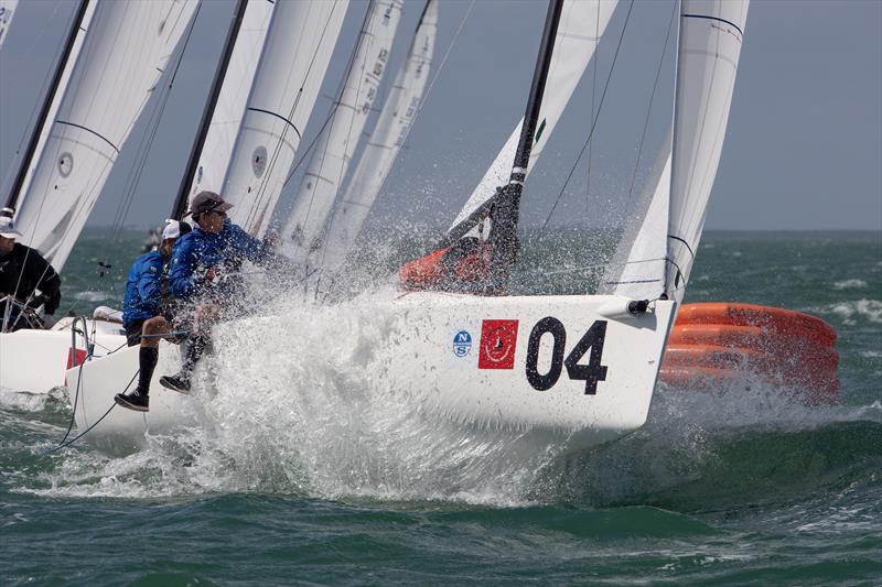 Travis Odenbach's 'Honey Badger' headline the J/70 Class after three races on day 3 of the 94th Bacardi Cup on Biscayne Bay photo copyright Matias Capizzano taken at Biscayne Bay Yacht Club and featuring the J70 class