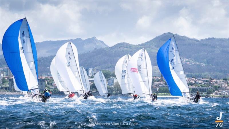 13 races are scheduled over five days, in the stunning Ria de Vigo photo copyright Alejandro Vilas / J70 Spain taken at Real Club Náutico de Vigo and featuring the J70 class