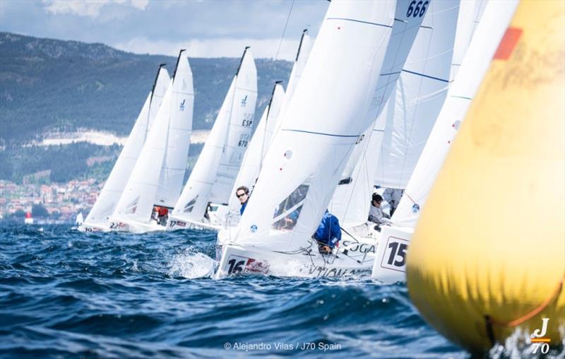 Over 70 teams from 15 countries will contest the 2018 J/70  European Championships photo copyright Alejandro Vilas / J70 Spain taken at Real Club Náutico de Vigo and featuring the J70 class