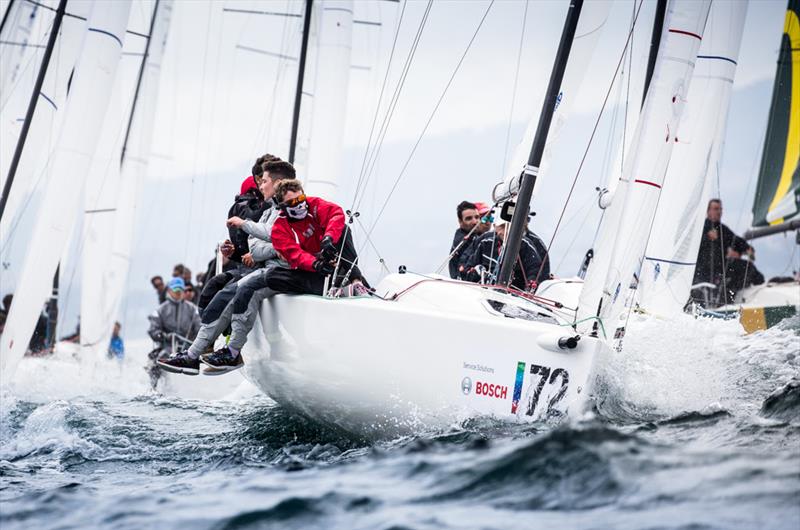 Remi Piazza's 'Mistral' (MON) photo copyright 2018 J/70 European Championships / www.sailingshots.es taken at Real Club Náutico de Vigo and featuring the J70 class