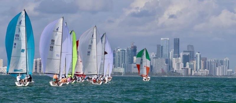 J70 start - 2018 Bacardi Invitational Winter Series - photo © Kathleen Tocke