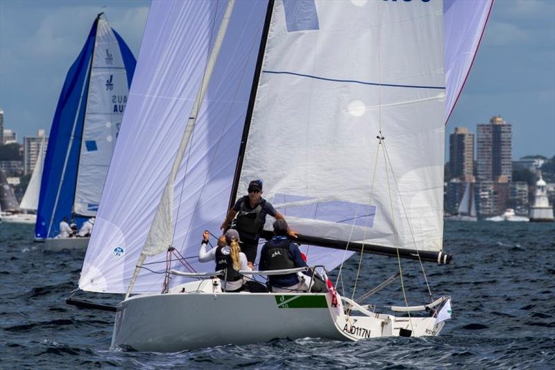 J70's cut and thrust - Sydney Harbour Regatta 2019 photo copyright Andrea Francolini taken at Middle Harbour Yacht Club and featuring the J70 class