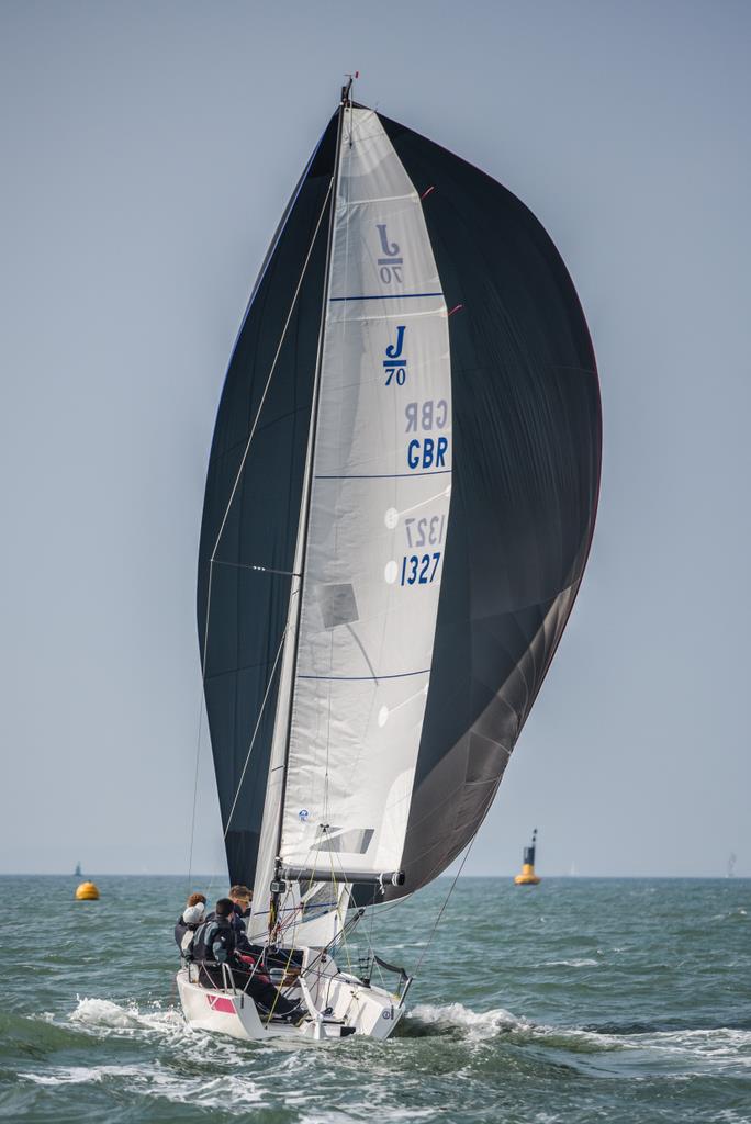 Blackjax on day 3 of the Helly Hansen Warsash Spring Series photo copyright Andrew Adams / www.closehauledphotography.com taken at Warsash Sailing Club and featuring the J70 class