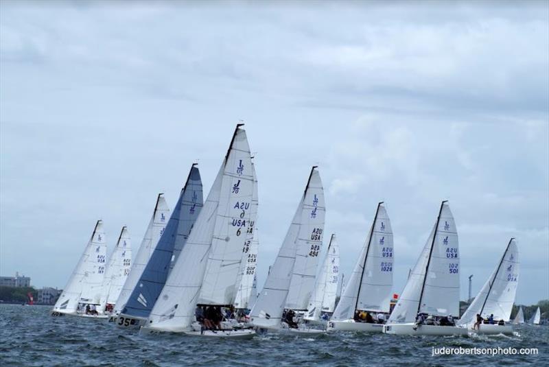 J70 fleet - 2019 Sperry Charleston Race Week, Day 1 photo copyright Jude Robertson / www.juderobertsonphoto.com taken at Charleston Yacht Club and featuring the J70 class