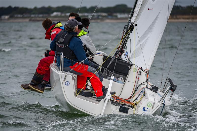Helly Hansen Warsash Spring Series day 6 photo copyright Andrew Adams / www.closehauledphotography.com taken at Warsash Sailing Club and featuring the J70 class