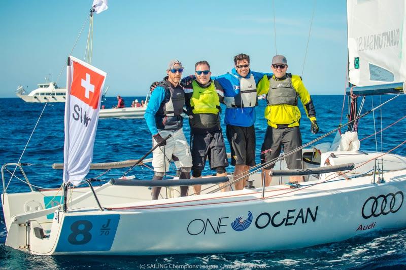 Swiss team Seglevereinigung Kreuzlingen, leaders of the classification - One Ocean Sailing Champions League 2019 photo copyright SCL taken at Yacht Club Costa Smeralda and featuring the J70 class